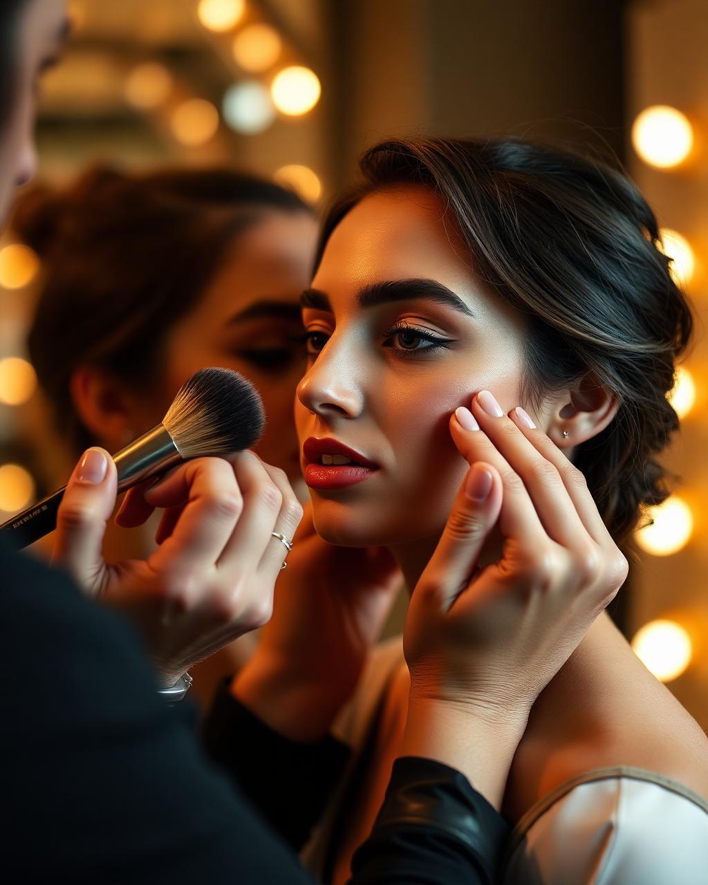Machiaj profesional aplicat de make-up artist în salon